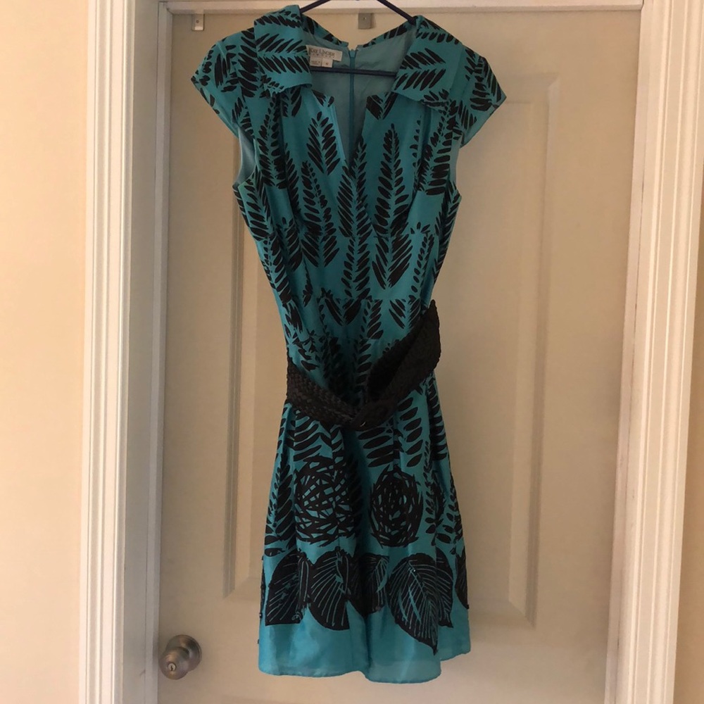 Teal patterned Dress
